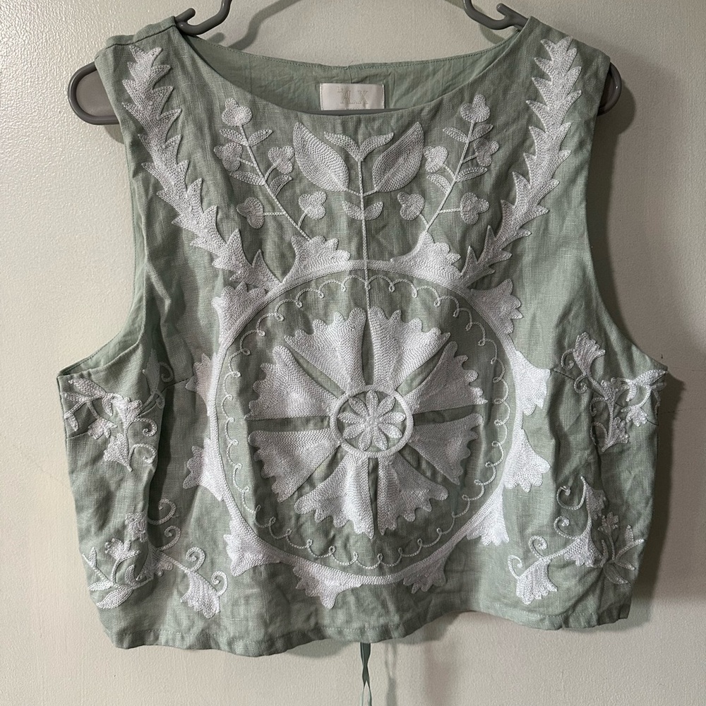 Le’ AL.X embroidered crop top